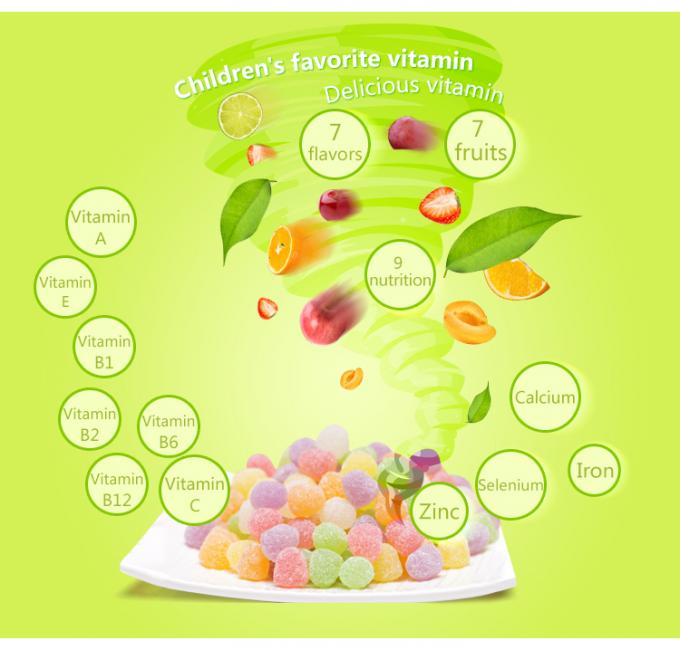 Allergen immune Unterstützungsgeben vegetarisches Multivitamin Gummies nicht GMO frei
