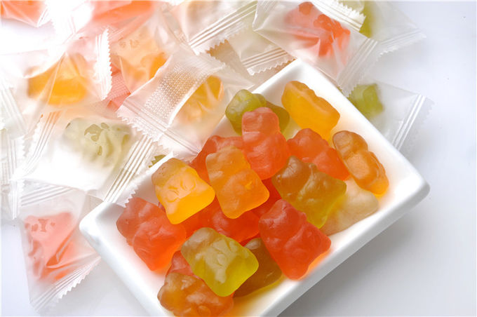 Köstliche Mischfrucht-gummiartige Bären/gummiartige Bärn-Bonbon-einzelne Tasche eingewickelt