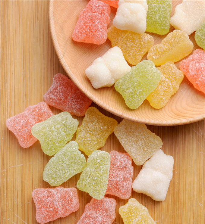 Zuckerguss vegetarischer Multivitamin Gummies mit Einzelperson eingewickelter Tasche