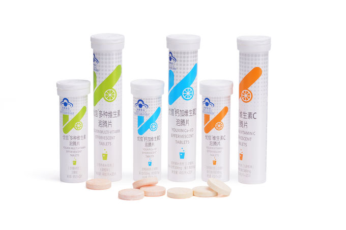 Packen Sie verpackte Vitamin- Corange Tablets/weißes Vitamin- Ckaubare Tablets ein