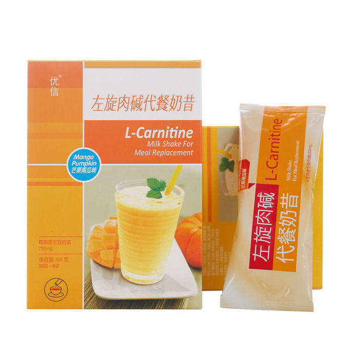 L- Carnitin-Diät-Milchshake-Pulver-/Mahlzeit-Ersatz-Erschütterungs-Pulver-Mango-Aroma