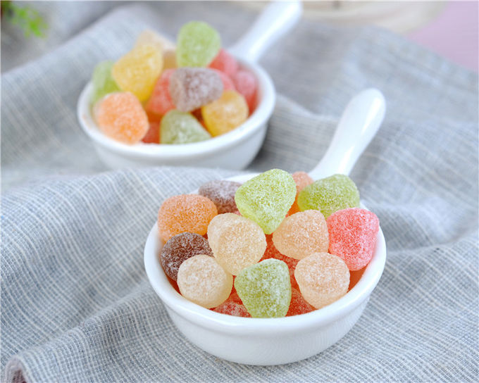 Kaubares Vitamin- Cmassenpektin-gummiartige Süßigkeit mit Zuckerguss-Mischaroma