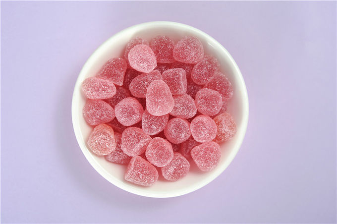 Trauben-Aroma-kundenspezifische gummiartige Süßigkeit, Gelatine-gummiartige Ball-Süßigkeit in der Flasche