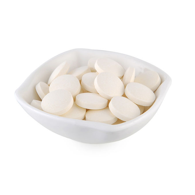 Weiße kaubare Kalziumtablets/-kinder melken Kalziumtablets für starkes Knochen Soem